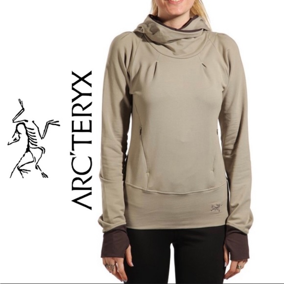 Arc'teryx Tops - Arc’teryx Detente Hoodie Tan / Purple Size Large Arc’teryx Hoodie